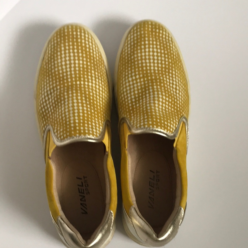 Yellow vaneli slip-ons